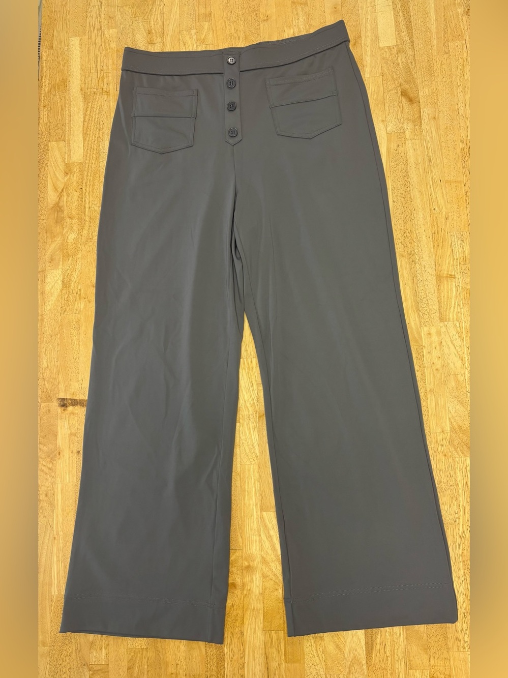 NWT Halara DayStretch High Rise Straight Wide Leg Pants Charcoal Gray